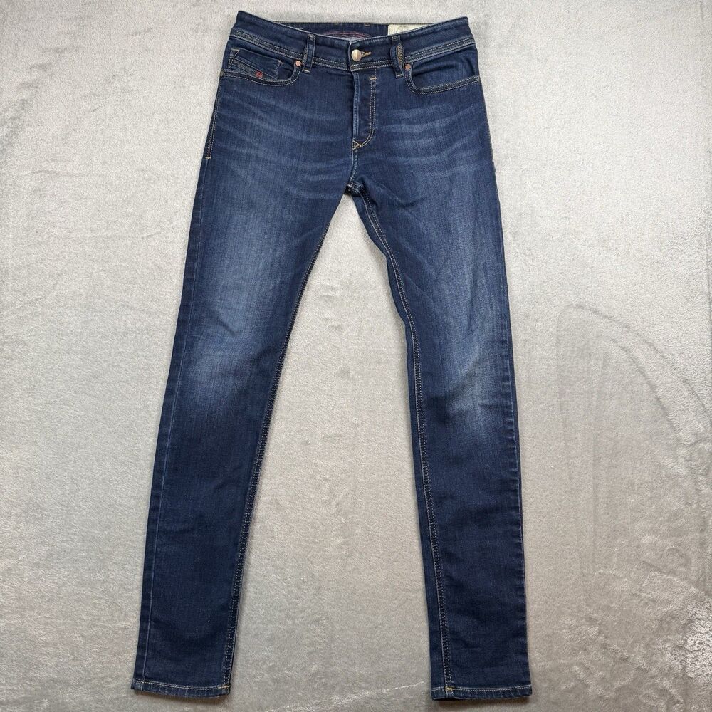 Diesel Sleenker Jeans Men 28x30 Blue Slim Skinny Stretch Denim Medium Wash 084RI